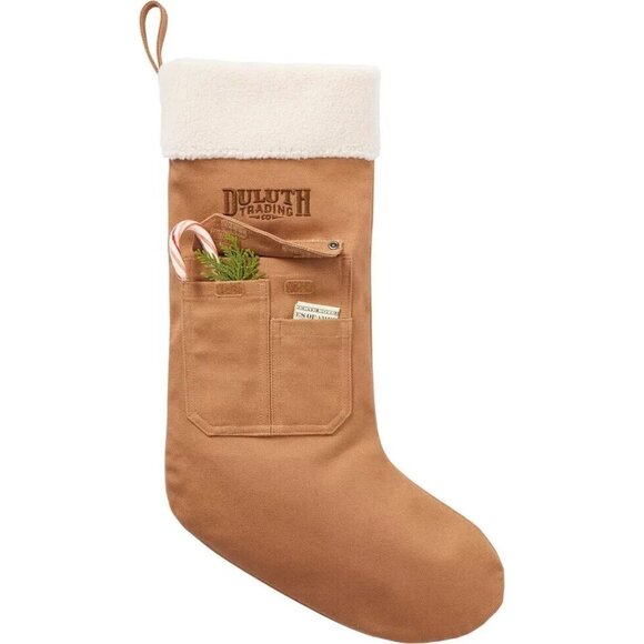 Duluth Trading Company Fire Hose Tradesman Christmas Stocking NEW - Picture 1 of 6